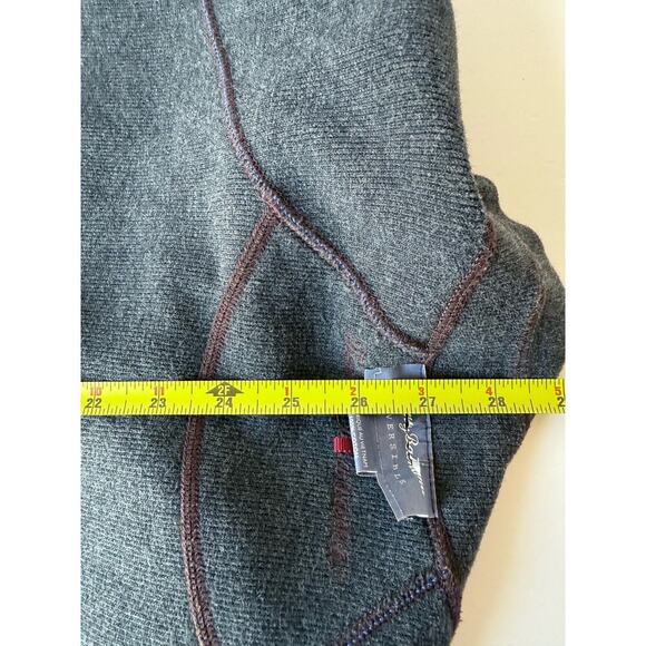 Tommy Bahama Sweater Mens Large Long Sleeve Pullover Reversible 1/4 Zip Brown​ - Picture 10 of 10